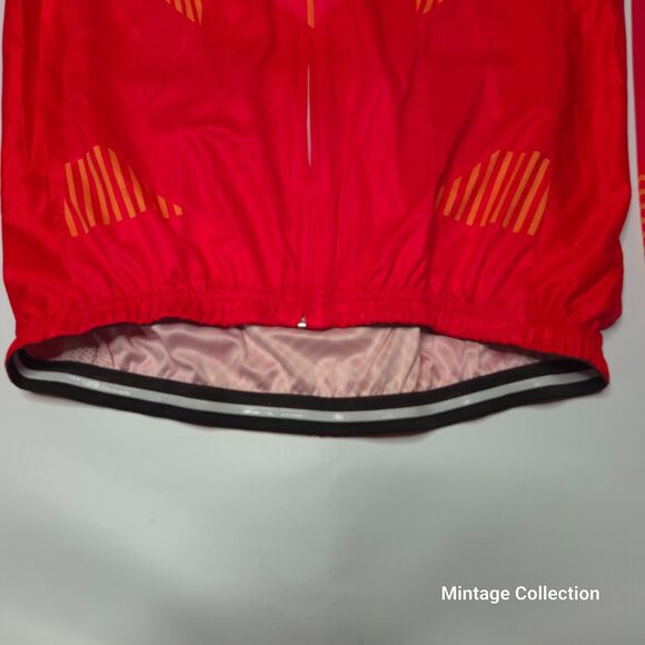 RAPHA CYCLING RED ORANGE PINK REFECTIVE FULL ZIP JACKET JERSEY WOMEN'S SIZE XL - Picture 3 of 10